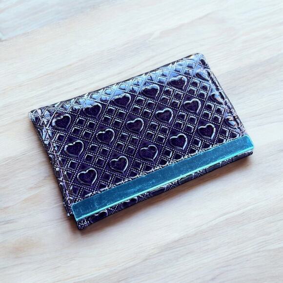 Purple Heart Retro Small New In Pack Card Wallet ID Card Holder Unused Deadstock - Picture 5 of 16